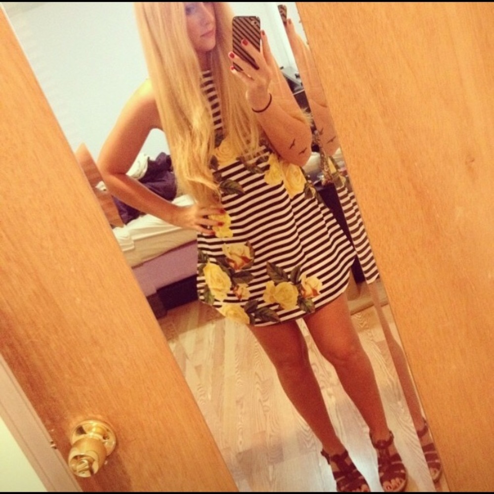 Beautiful striped floral dress